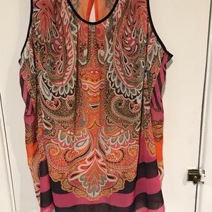 Paisley print flowy tank